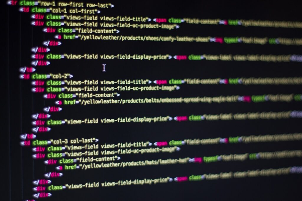 Code HTML dans un éditeur de texte